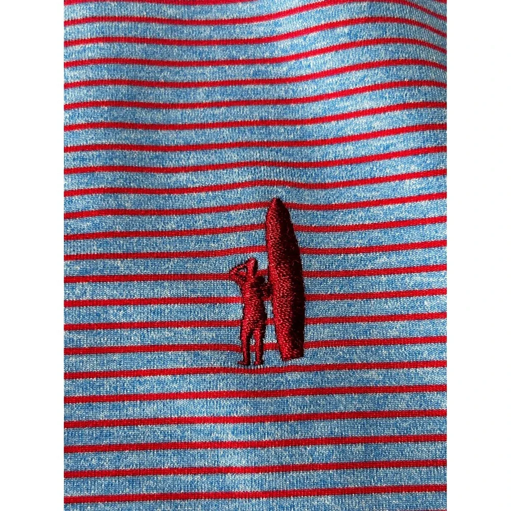 Johnnie-O Riptide Purple Striped Quarter Zip‎ Pullover Mens Large L - CJ
